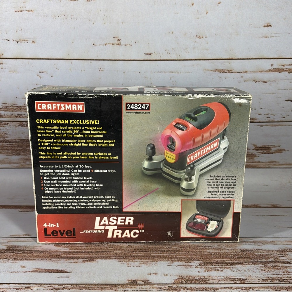 Craftsman 320.48247 Laser Trac 4-in-1 Level Measuring Layout Tool Tested